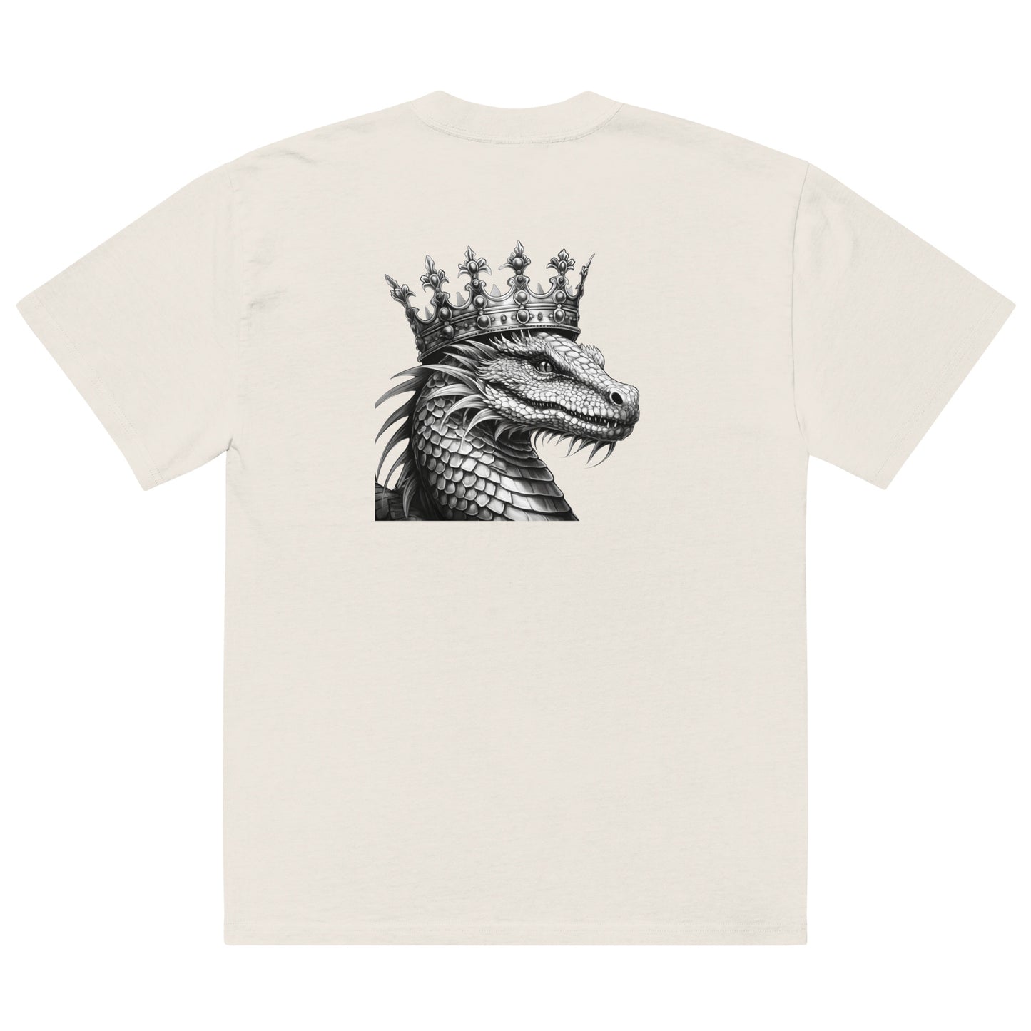 Iconic O's Logo: 'King Dragon' Oversized Faded Tee by OODept.