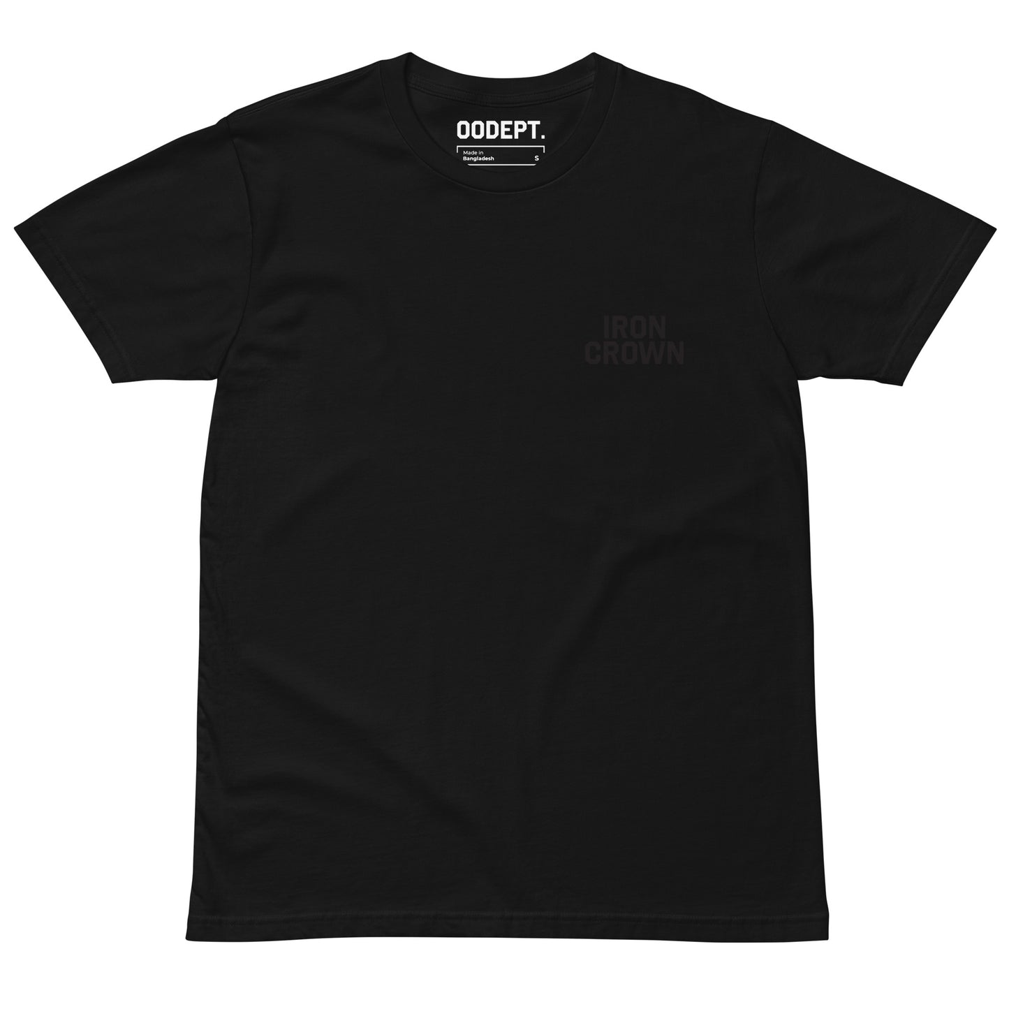 Black Logo Tee: 'Iron Crown: Crowned In Glory' by OODept.