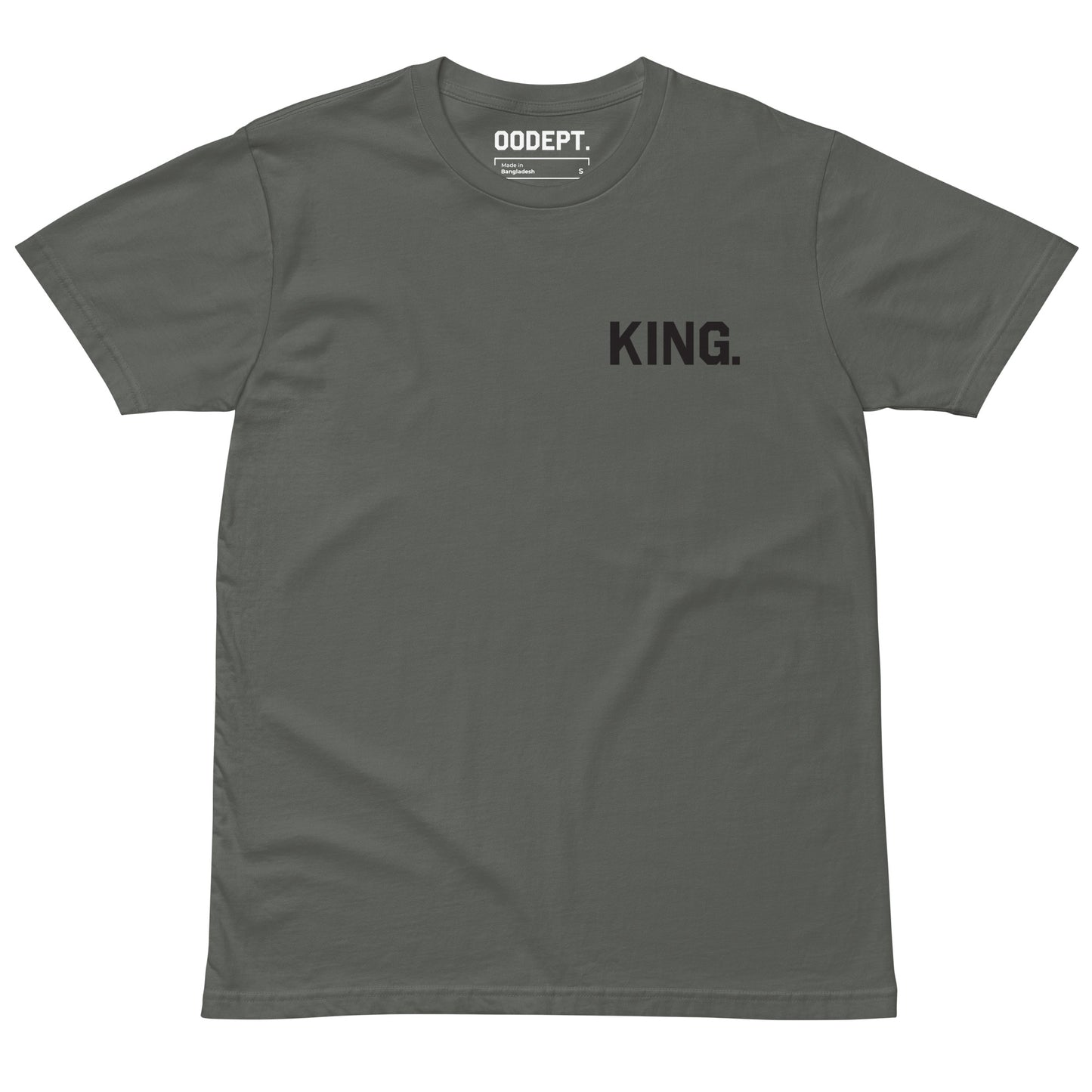 Black Logo Tee: 'King: Crowned King Of South Beach' by OODept.