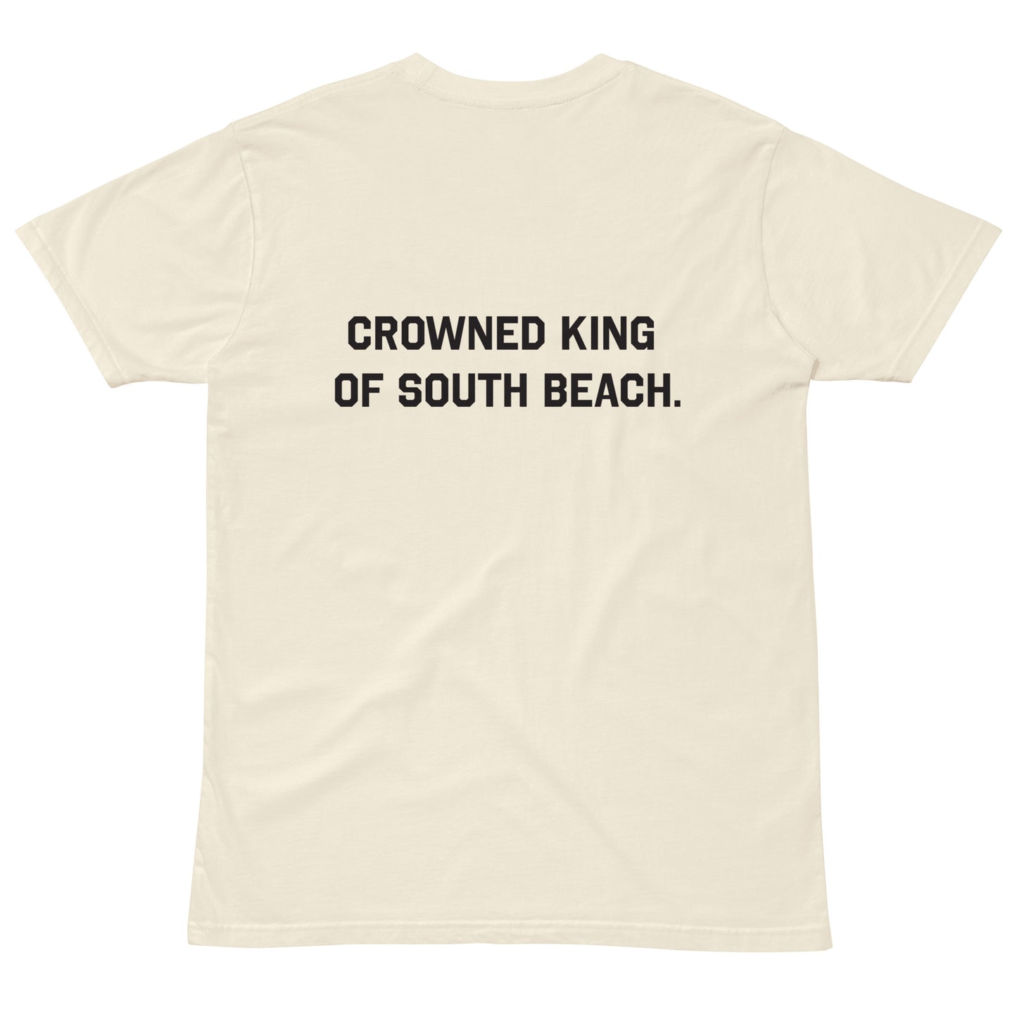 Black Logo Tee: 'King: Crowned King Of South Beach' by OODept.