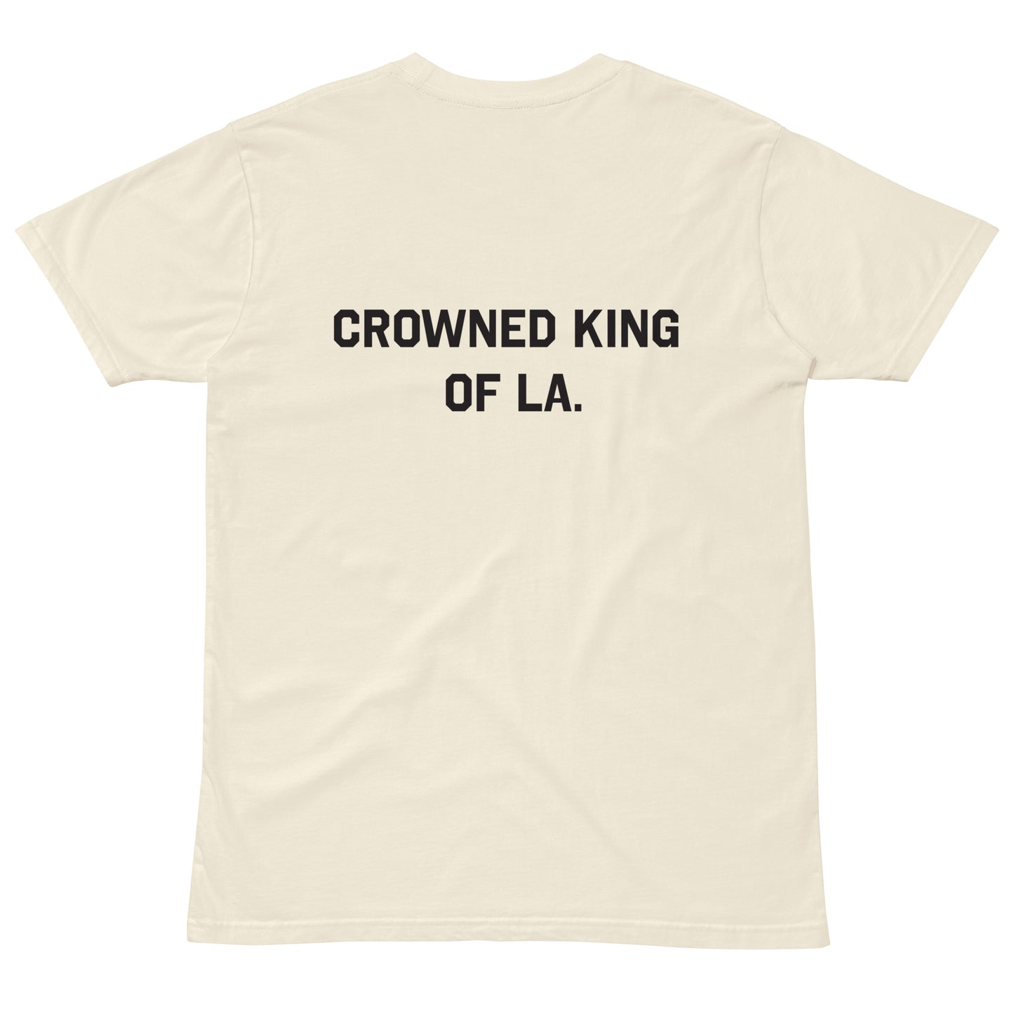 Black Logo Tee: 'King: Crowned King Of LA' by OODept.