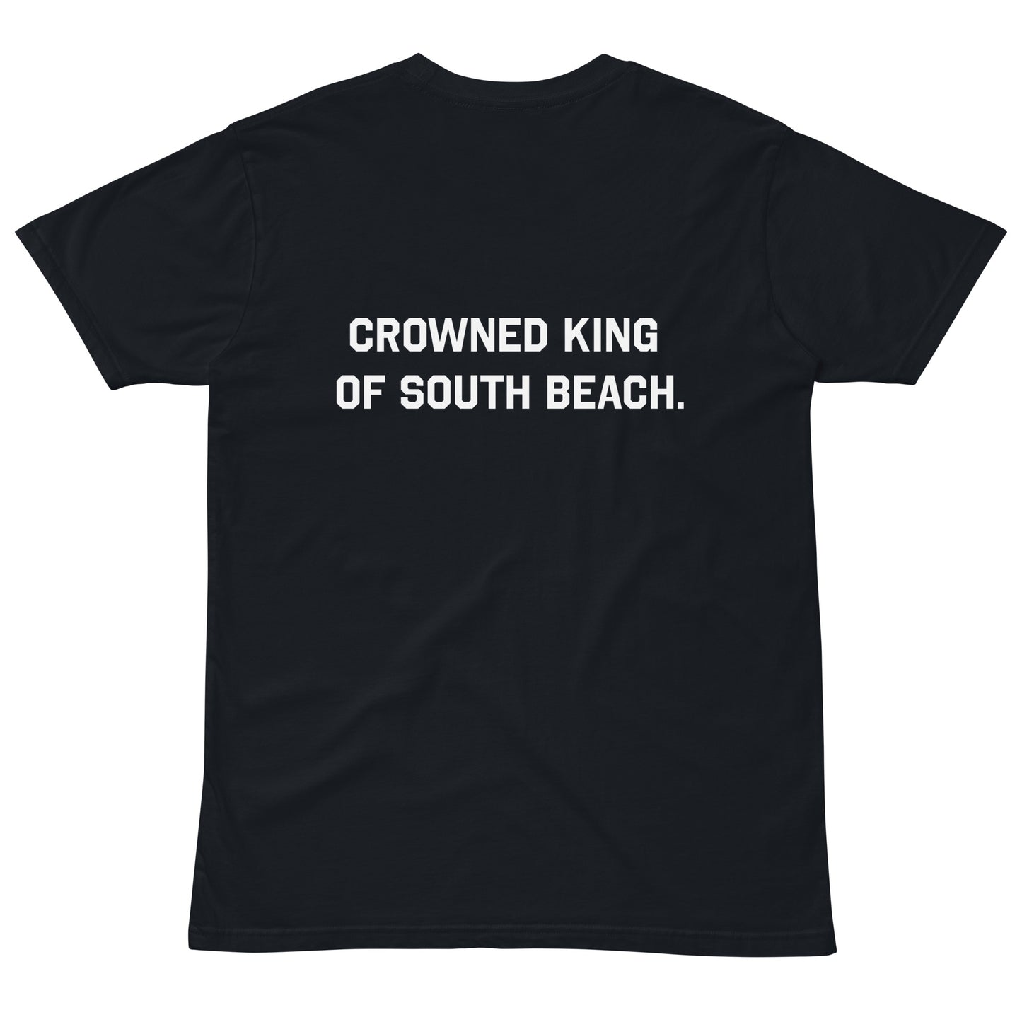 White Logo Tee: 'King: Crowned King Of South Beach' by OODept.