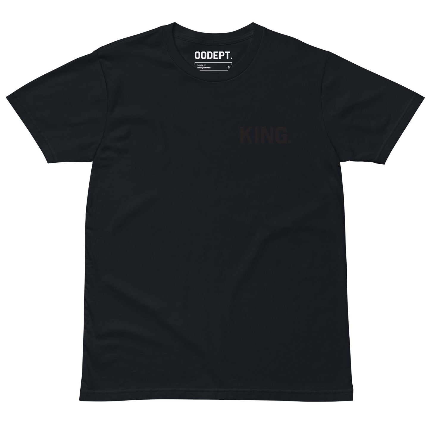 Black Logo Tee: 'King: Crowned King Of South Beach' by OODept.