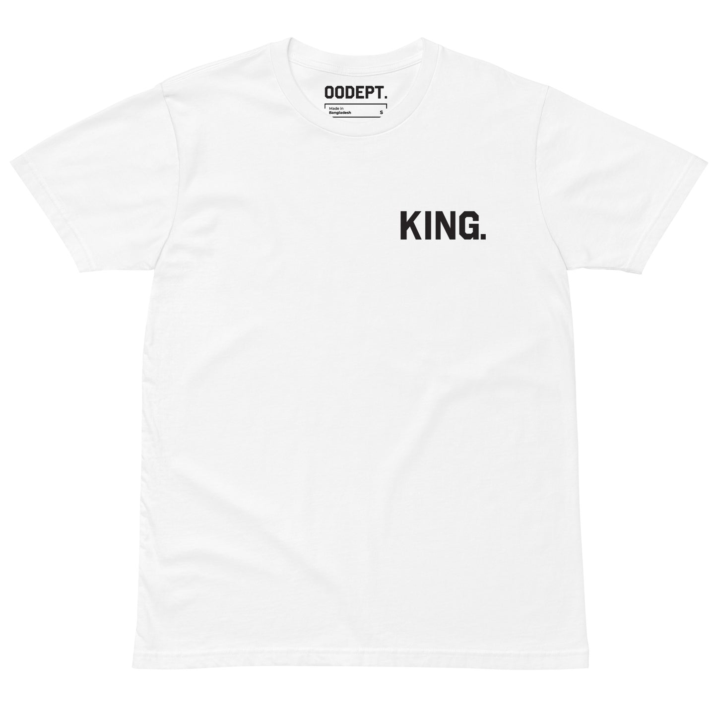 Black Logo Tee: 'King: Crowned King Of South Beach' by OODept.